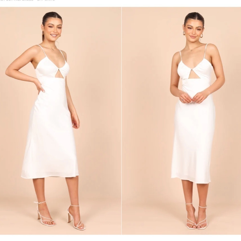 Petal & Pup White Midi Dress
